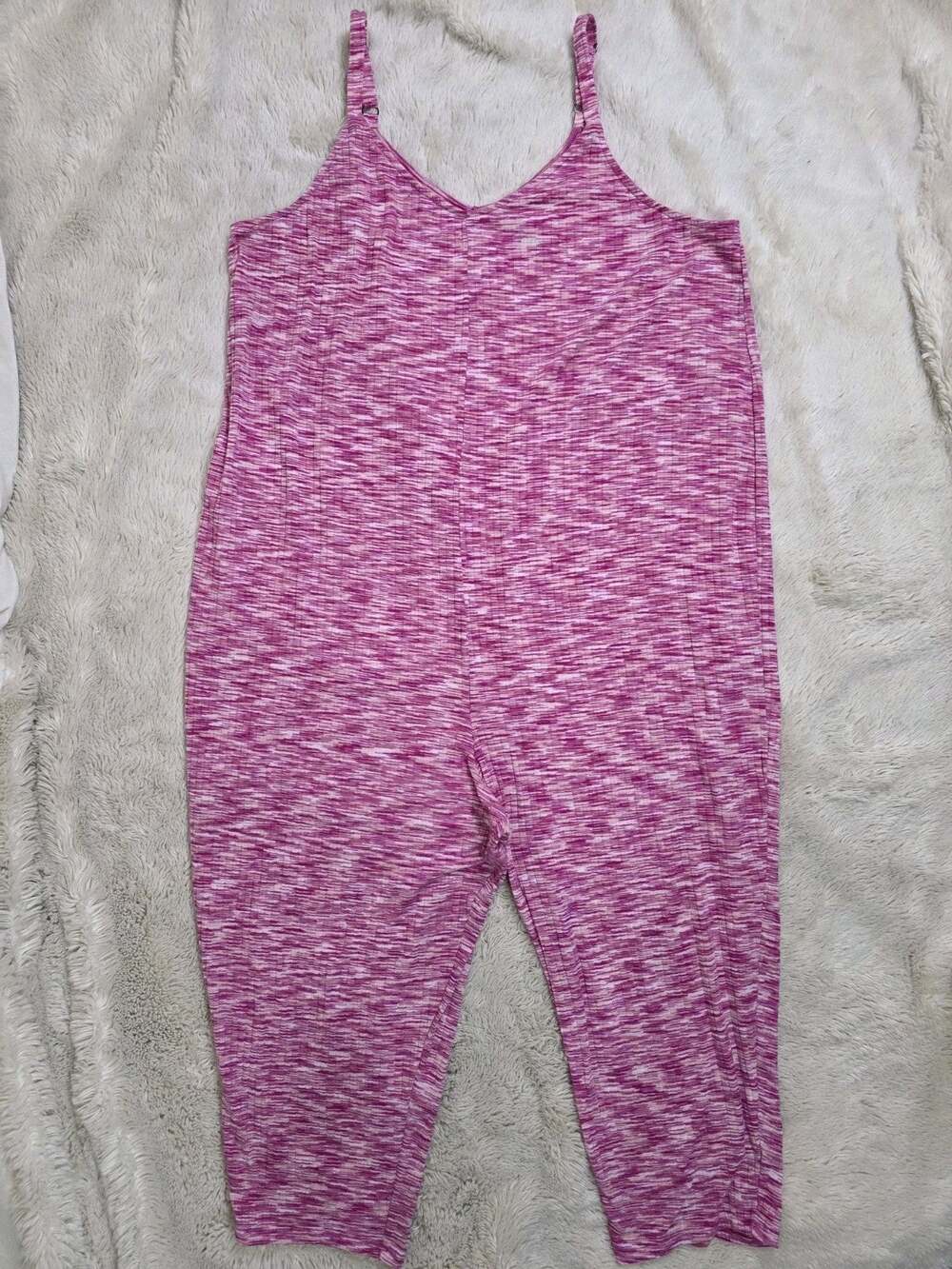 Torrid Sleep Pink Space Dye Ribbed Sleeveless Jumpsuit Romper One Piece 3X
